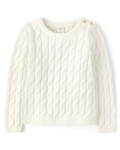 Gymboree,and Toddler Long Sleeve Cable Knit Sweaters,Off-White,2T | Amazon (US)