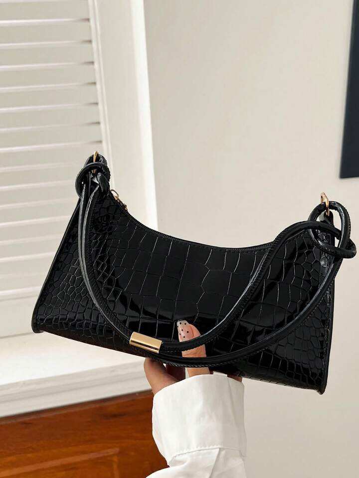 Solid Color Fashionable All-Match Shoulder Bag | SHEIN