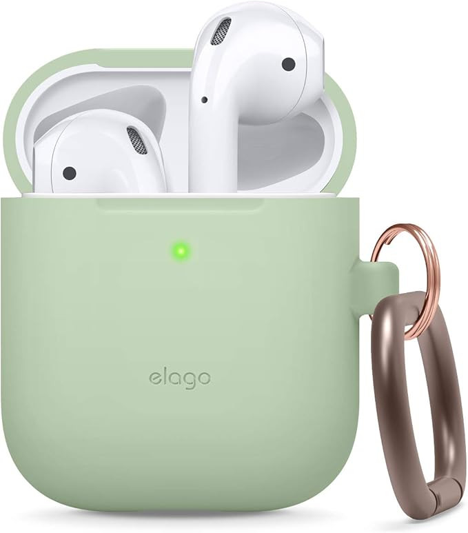elago Silicone Case with Keychain Compatible with Apple AirPods Case 1 & 2, Front LED Visible, Su... | Amazon (US)