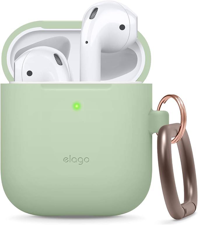 elago Silicone Case with Keychain Compatible with Apple AirPods Case 1 & 2, Front LED Visible, Su... | Amazon (US)