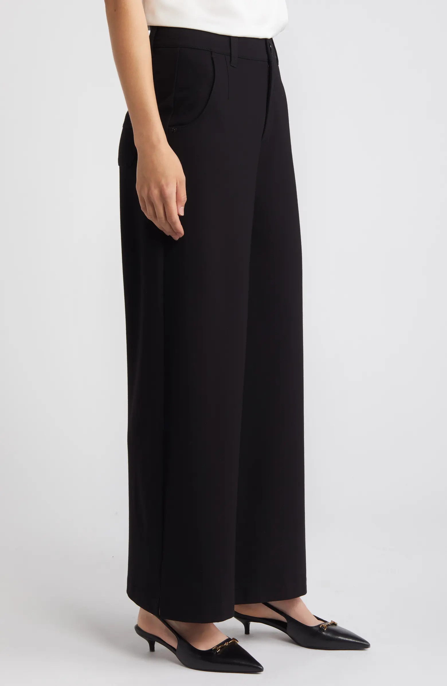 Whitney 'Ab'Solution Skyrise Flat Front Wide Leg Pants | Nordstrom