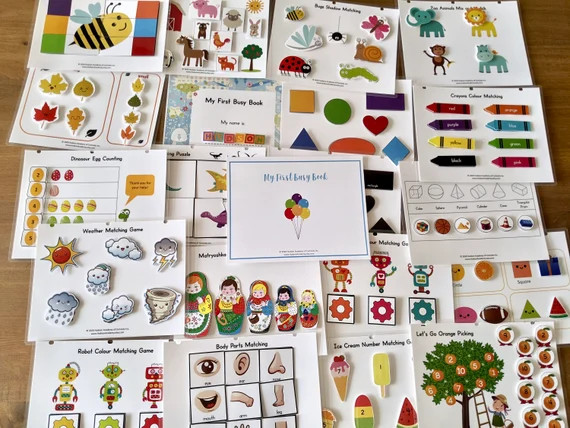 Toddler Busy Book Printable Busy Book File Folder Game | Etsy | Etsy (US)