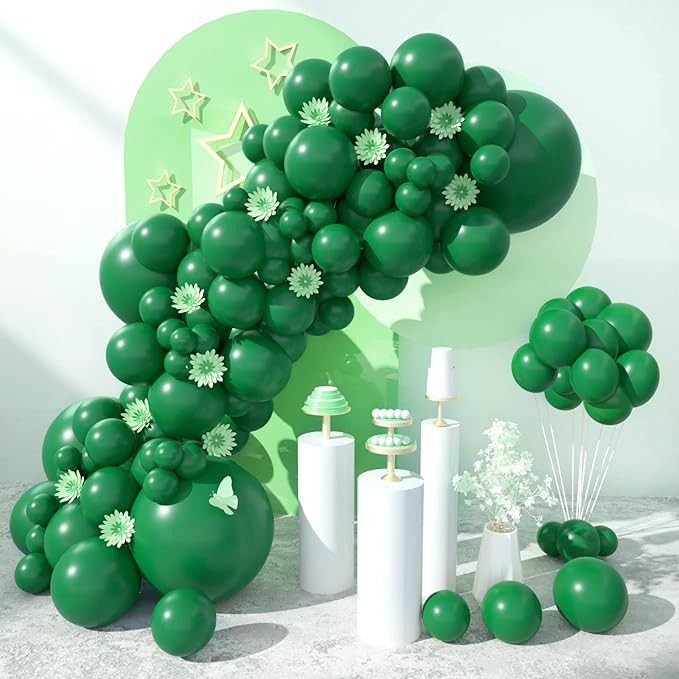 Henviro Dark Green Party Balloons - 100 Pcs 5/10/12/18 Inch Green Balloons Quality Latex Balloons... | Amazon (US)