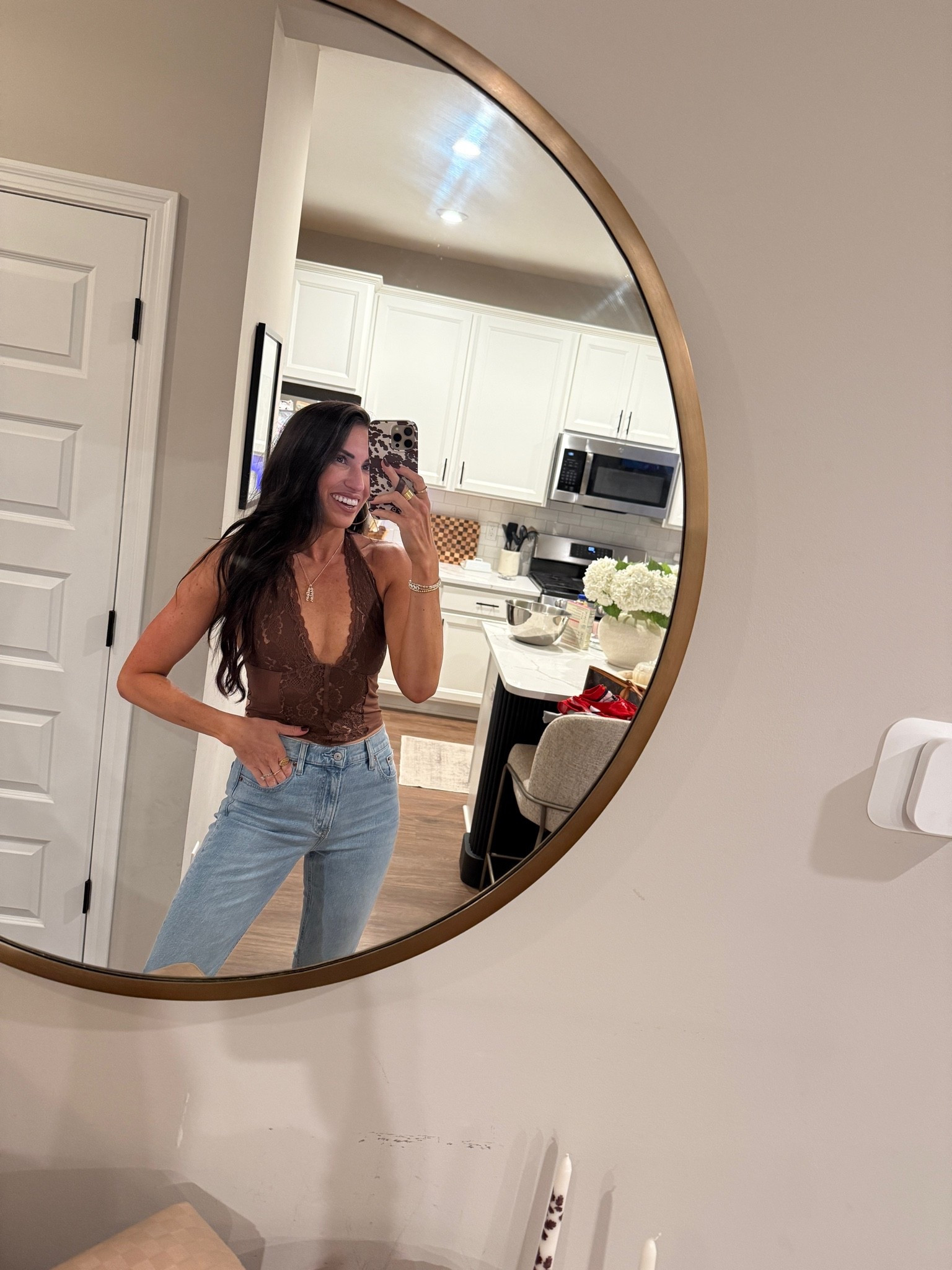 Outfit last night & from my latest reel 
Wearing a small in this cute Amazon tank! 
My jeans are high rise bootcut from @abercrombie I love them!
Wearing 26 long in light wash

#LTKootd #LTKdayinmylife #LTKmomlife