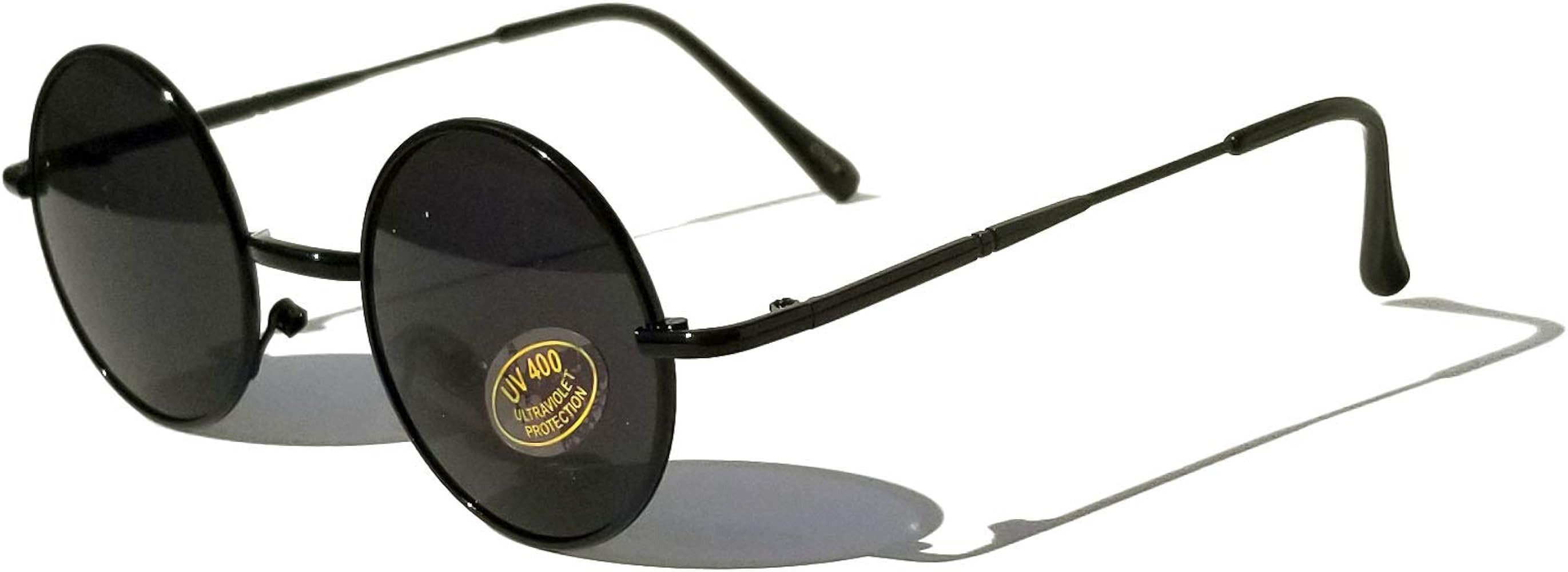 V.W.E. Kids Children Size Hippie Round Circle Lens UV400 Protection Metal Sunglasses (Age 3-12) | Amazon (US)