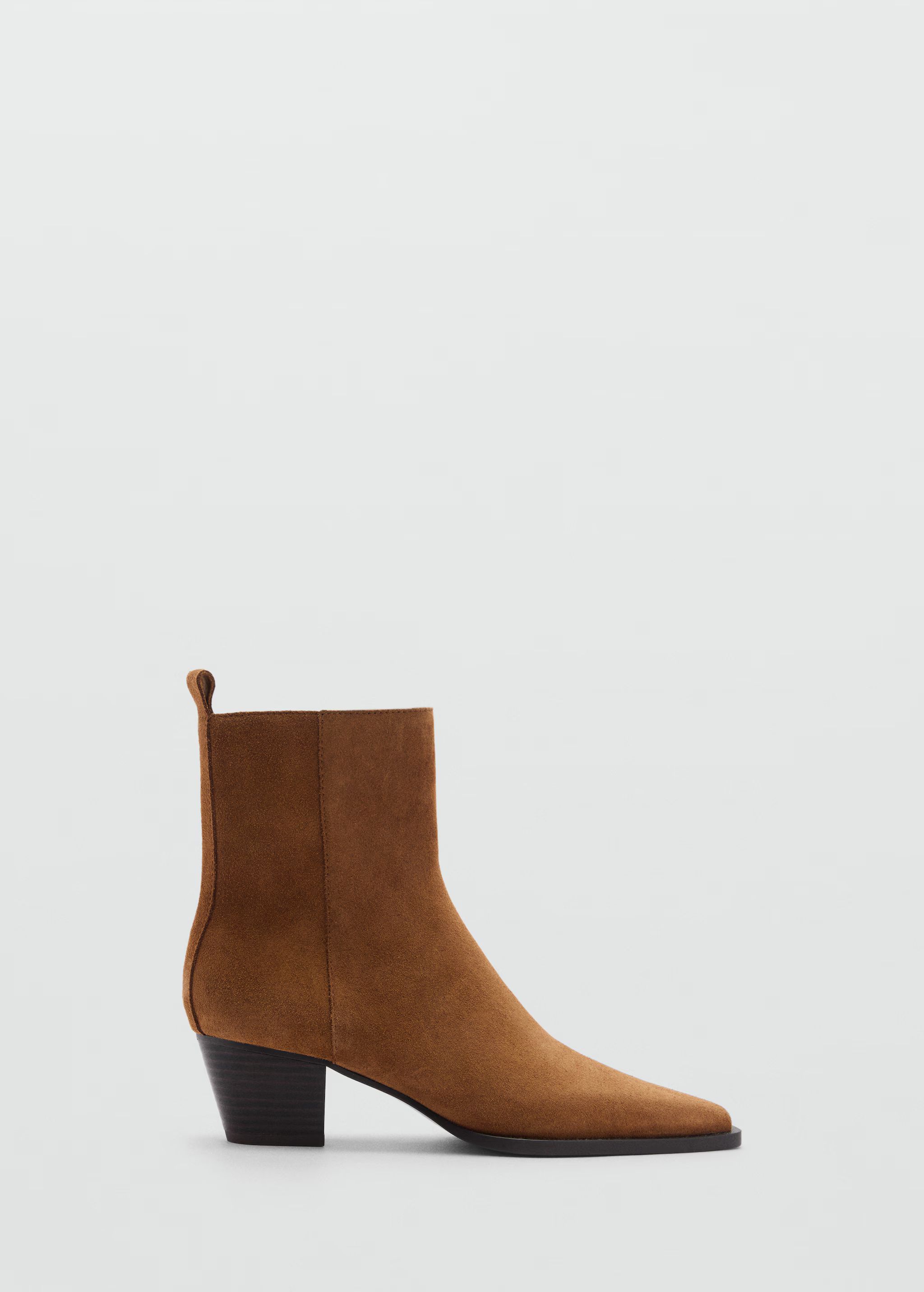 Heel suede ankle boot | MANGO (US)