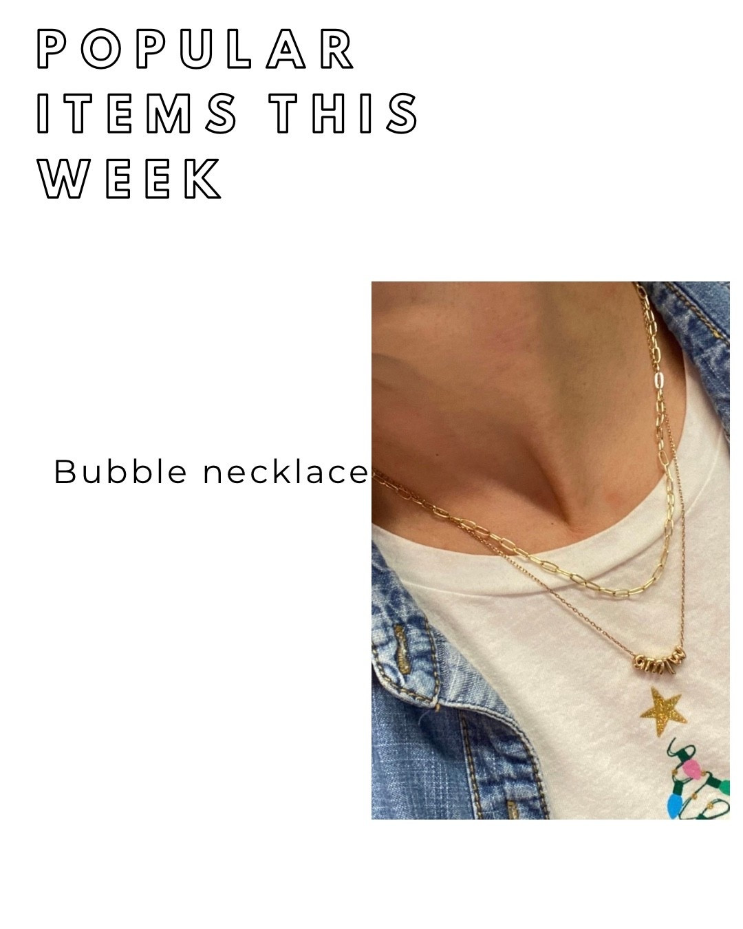 Gift Idea - bubble necklace, this is the mini size; I am love this design to much, I’ve added  this to my daily stack  


#baublebar #bubblenecklace #giftforher #necklace #namenecklace  #LTKOver40
#LTKU