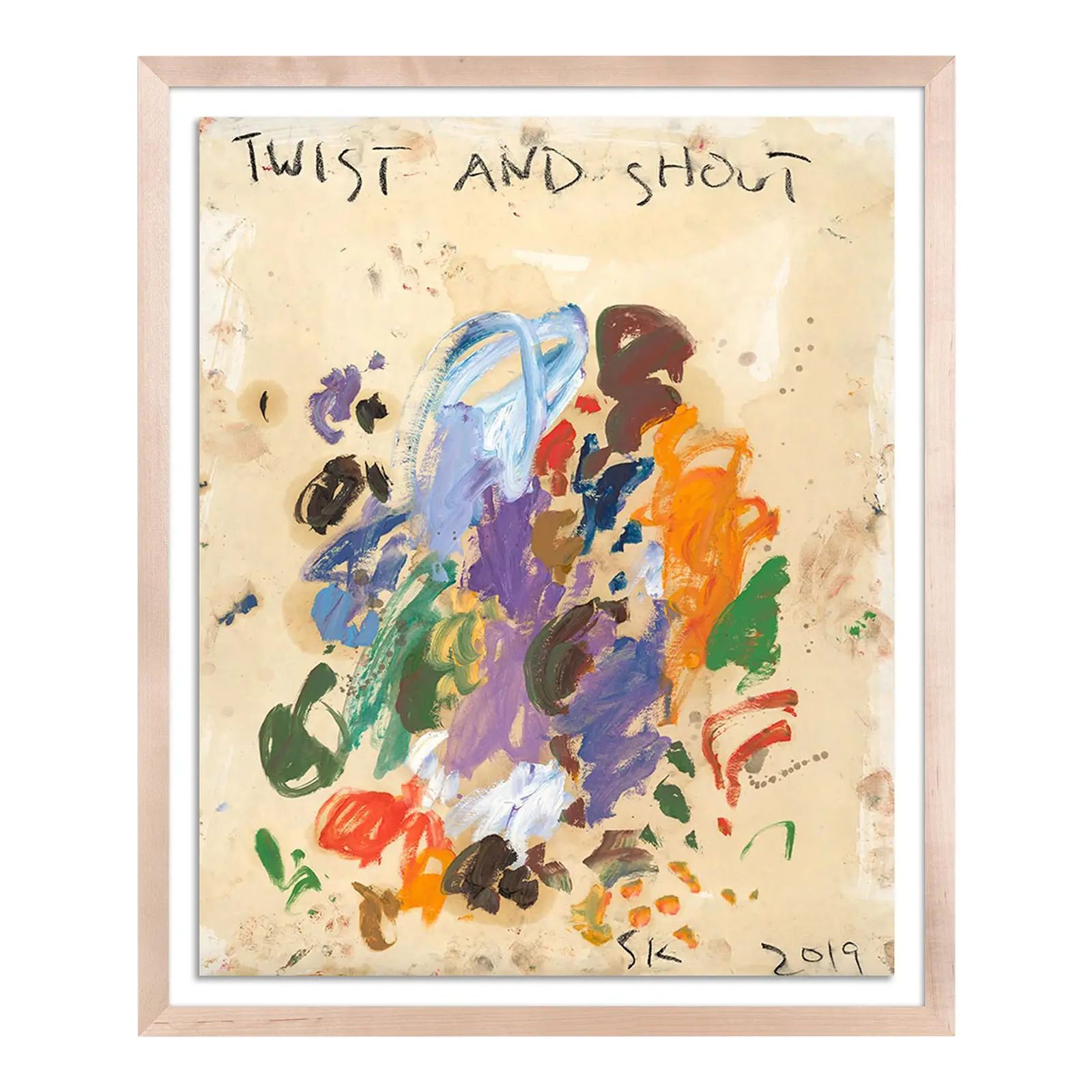 Twist & Shout by Sean Kratzert in Maple Frame, Small Art Print | Chairish