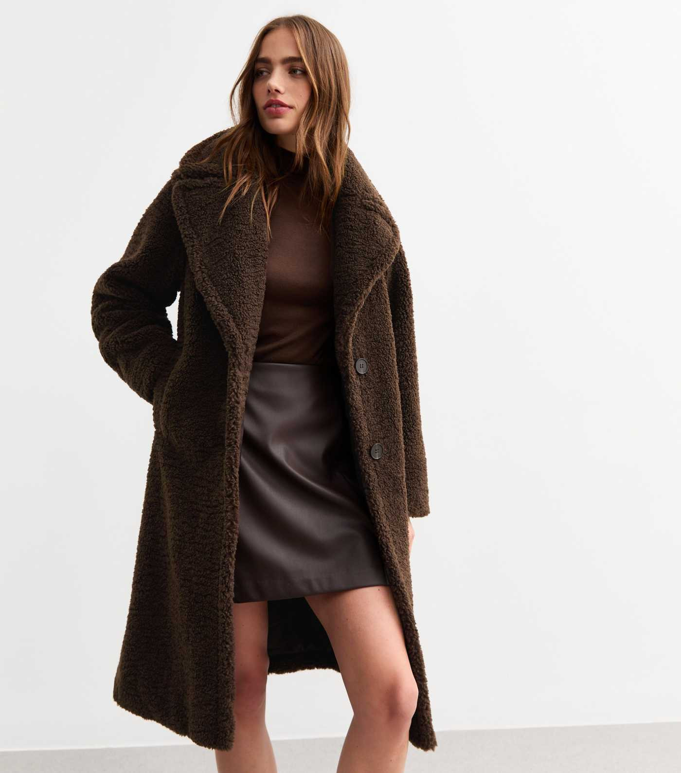 Brown Borg Longline Coat
						
						Add to Saved Items
						Remove from Saved Items | New Look (UK)