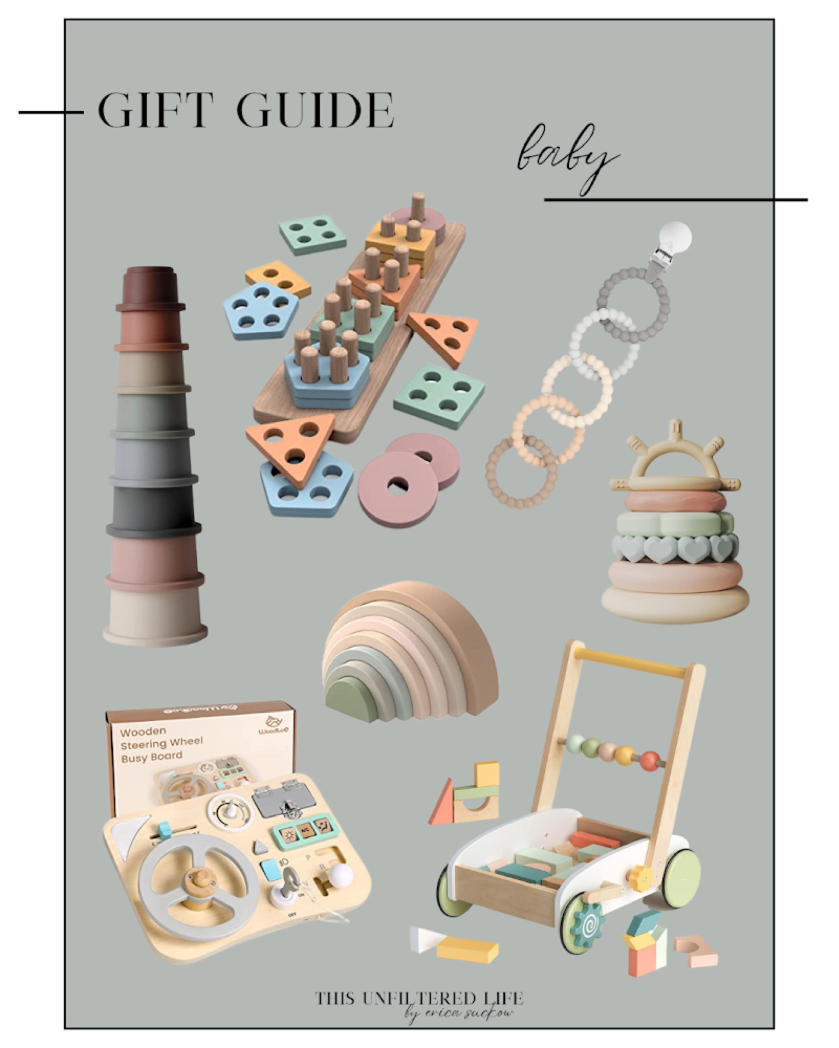 Gift guide for baby, puzzle, wood toys, stacking toys #GiftGuide #GiftsForBaby #Christmas

#LTKSeasonal #LTKGiftGuide #LTKHoliday