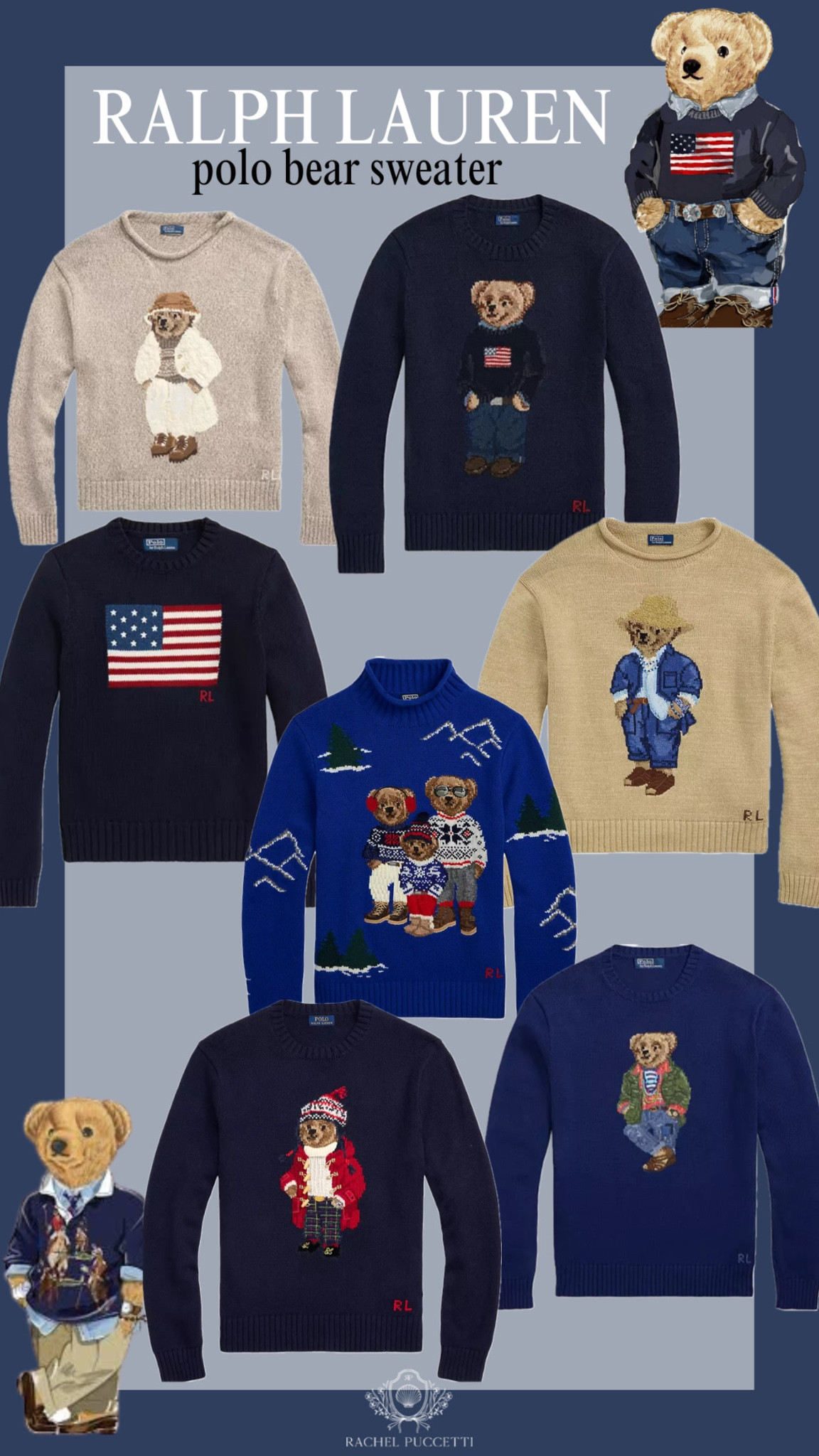 Ralph Lauren bear sweater, polo bear sweater, Ralph Lauren polo bear 

Polo bear sweaters are my most favorite thing to collect!🧸 rounded up a few that are in stock! They sell SO quickly! I do XXL in women’s for oversized fit, and L-XXL (sometimes I just have to take what’s in stock and either of those 3 sizes work!), in men’s for oversized fit! 

#LTKSeasonal #LTKStyleTip