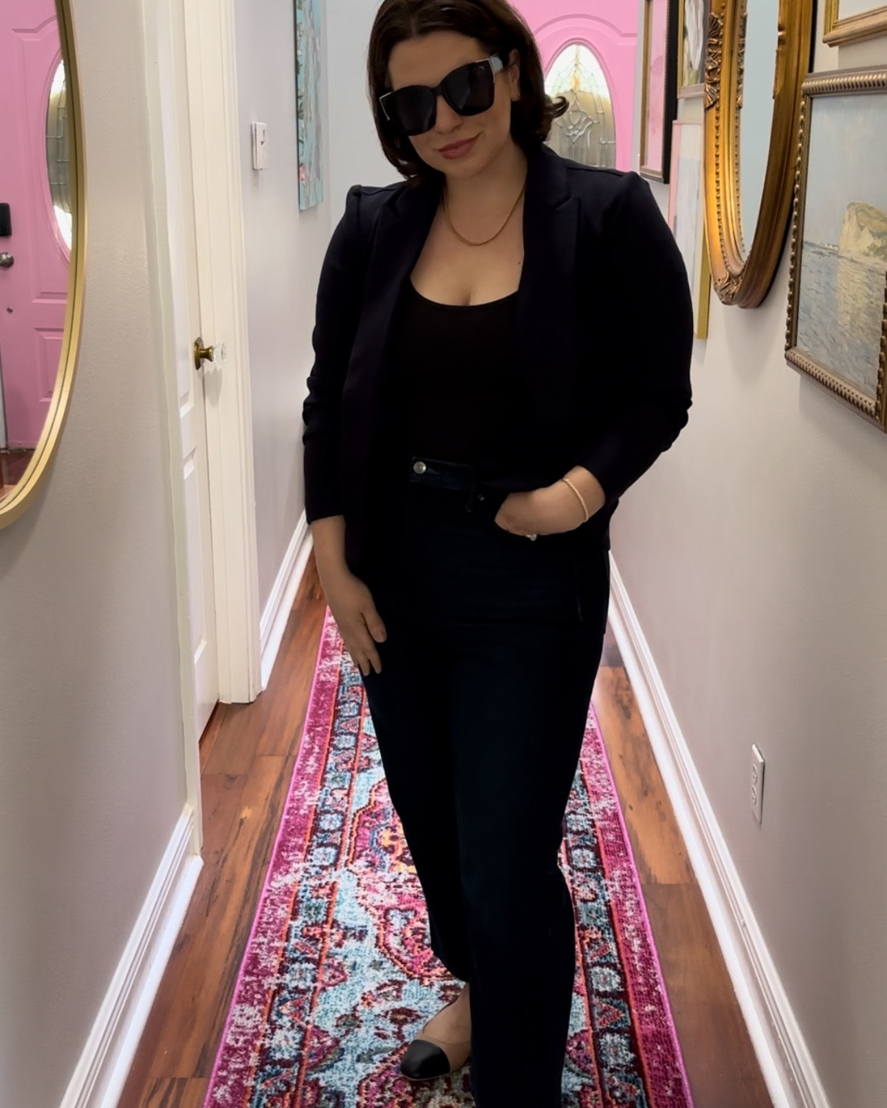 4 ways to style jeans from @walmart as a midsize//size 12. Love how a few different additions- like the burgundy cardigan, pink cardigan, blue blue blazer and more can make a simple jeans and tee (in this case bodysuit) look so different! 
@walmartfashion, #walmartpartner, #walmartfashion



Office Outfit, fall outfit, fall fashion, sweater, fall family photos, 

#LTKWorkwear #LTKSeasonal #LTKStyleTip