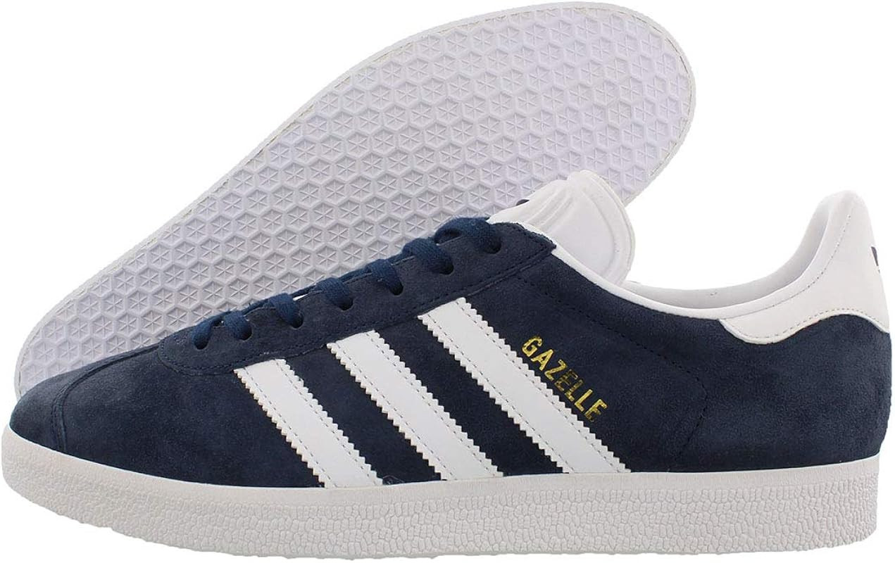 Adidas Originals Men's Gazelle Lace-up Sneaker,Collegiate Navy/White/Gold Met.,8.5 M US | Amazon (US)