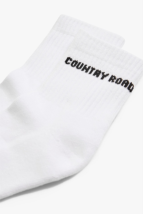 Australian Cotton Blend CR Sport Quarter Crew Sock | Country Road