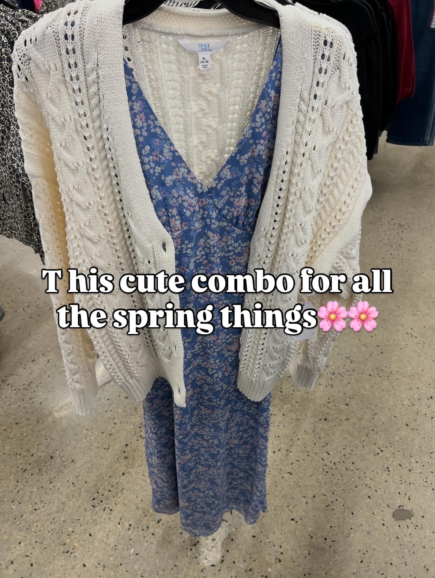 This Walmart dress and cardigan combo would be great for spring occasions like Easter Mother’s Day showers and family photos! 