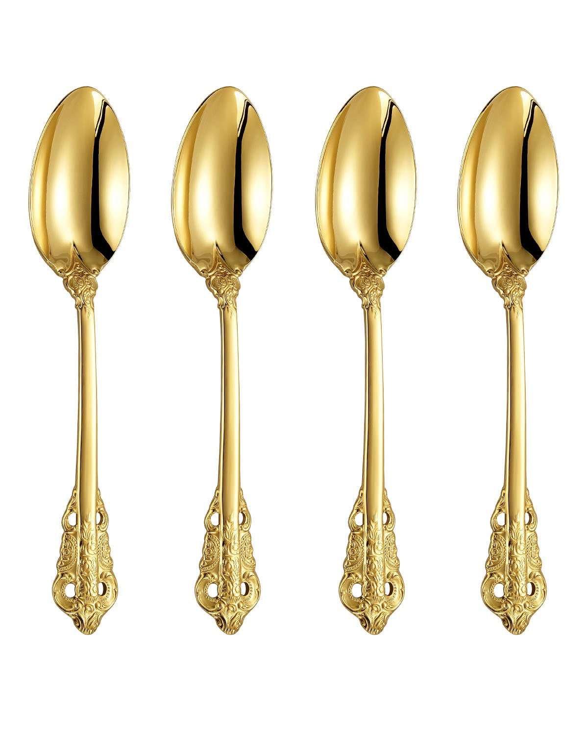 KEAWELL Luxury 7" Tea Spoon, Set of 4, 18/10 Stainless Steel, Sturdy Dessert Spoon, Gorgeous Desi... | Amazon (US)