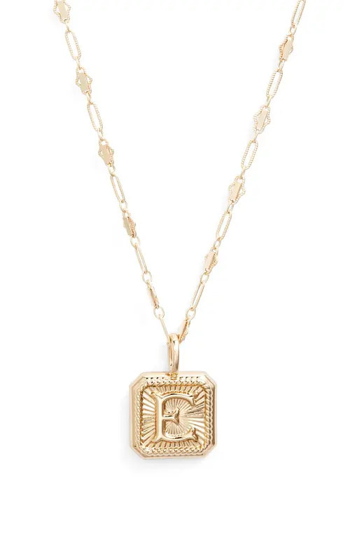 MIRANDA FRYE Harlow Initial Pendant Necklace in Gold - E at Nordstrom | Nordstrom