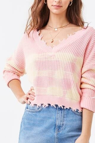 Fringe Tie-Dye Sweater | Forever 21 (US)