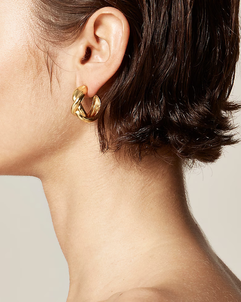 Braided hoop earrings | J. Crew US