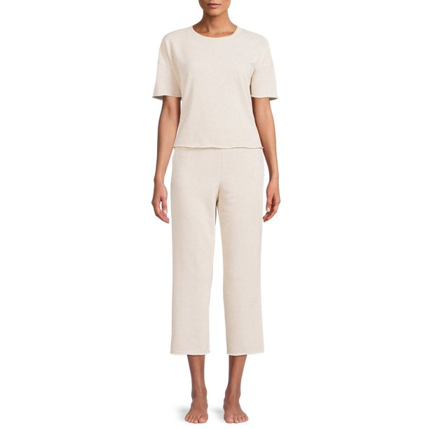 Secret Treasures Women's and Women's Plus Sleep Top and Pants, 2-Piece - Walmart.com | Walmart (US)
