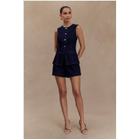 Abel Denim Shorts - Indigo Blue I MESHKI I Size M | MESHKI US