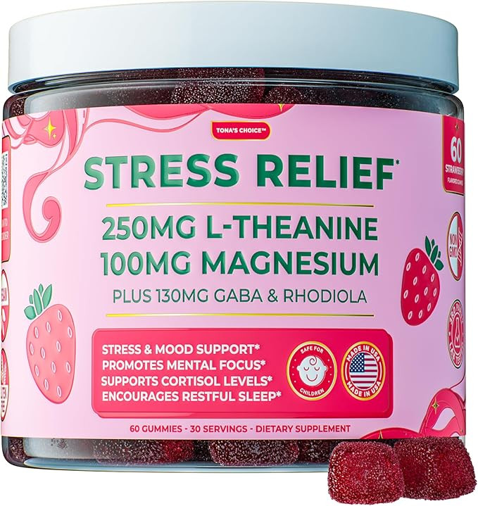 Stress Relief Supplement for Women & Kids | L Theanine GABA Supplements with Rhodiola Rosea for S... | Amazon (US)
