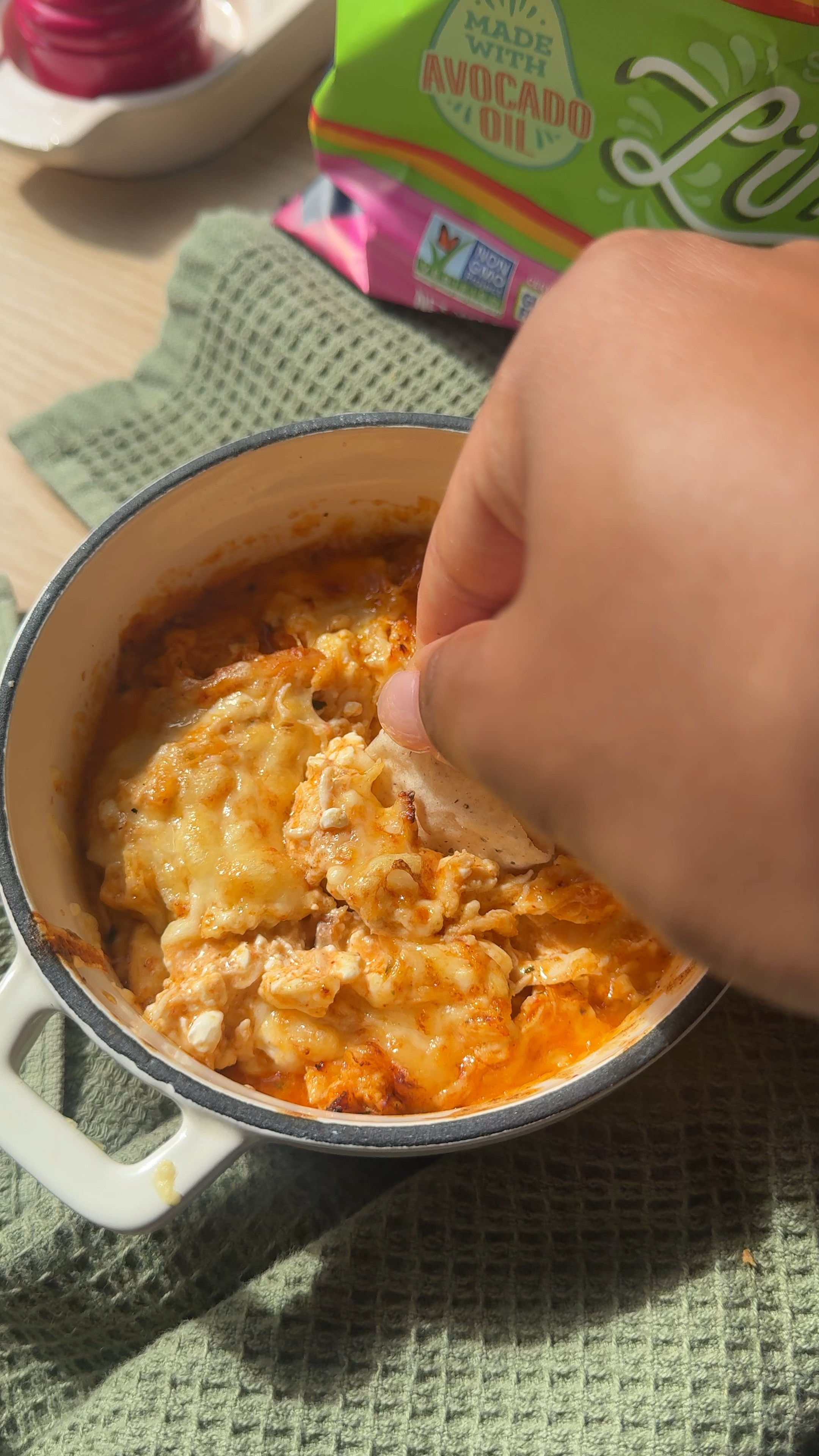 Buffalo chicken dip!