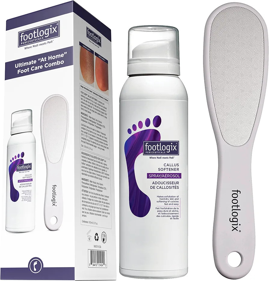 Foot Care Callus Softener Combo - Footlogix Callus Softener Spray & Double Sided Foot File Set Fo... | Amazon (US)