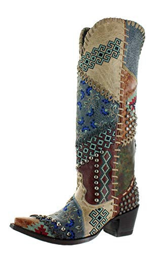 Double D Ranch Women's Old Gringo Blow Out Western Boot Snip Toe Multi 6.5 M | Amazon (US)
