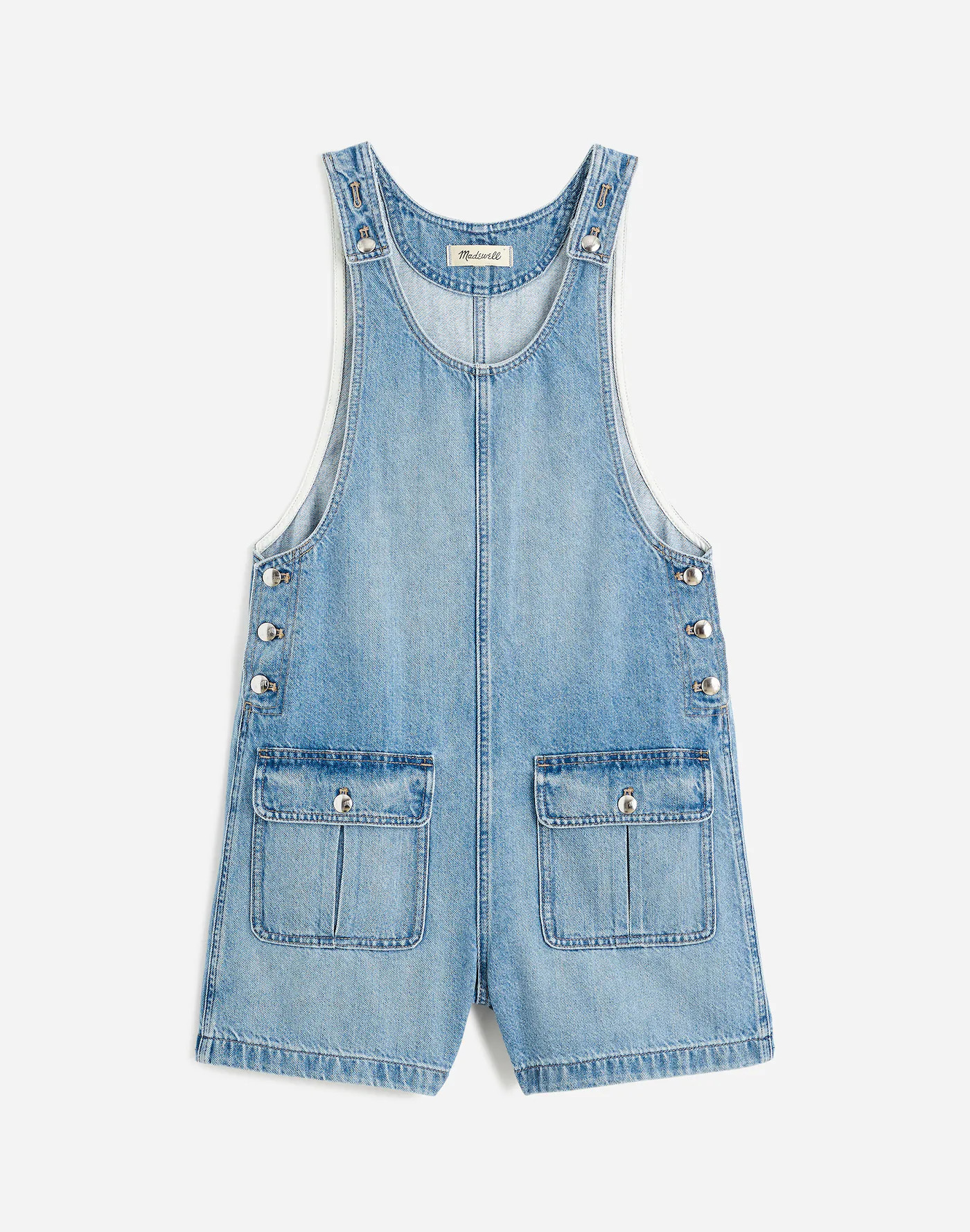 Scoopneck Denim Shortalls in Allenwood Wash | Madewell | Madewell