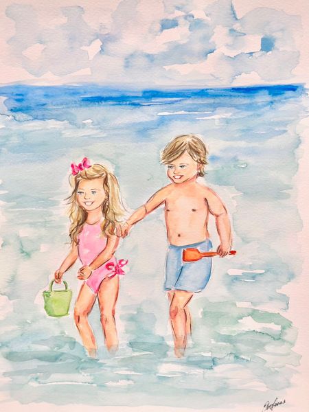 Custom watercolor painting = treasure! #customillustration #custompainting #childrensportrait #portraitart #petsonalizedartwork #etsyfavorites 

#LTKfamily #LTKbaby #LTKhome