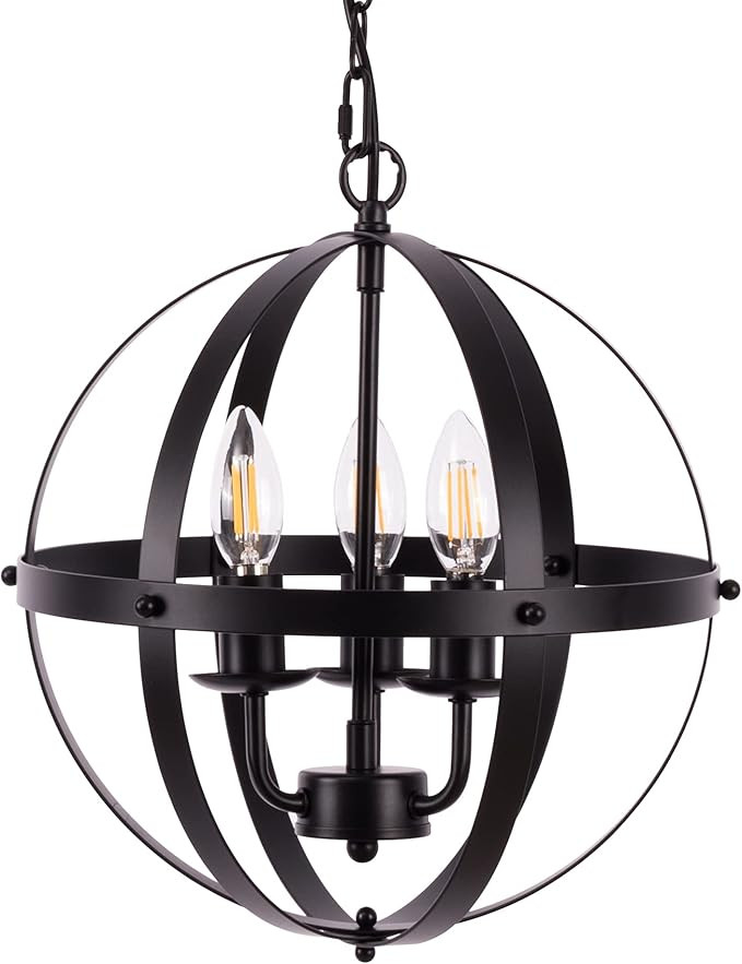 Vintage Pendant Hanging Light, Farmhouse Chandelier Rustic 3 Light Adjustable Hanging Industrial ... | Amazon (US)