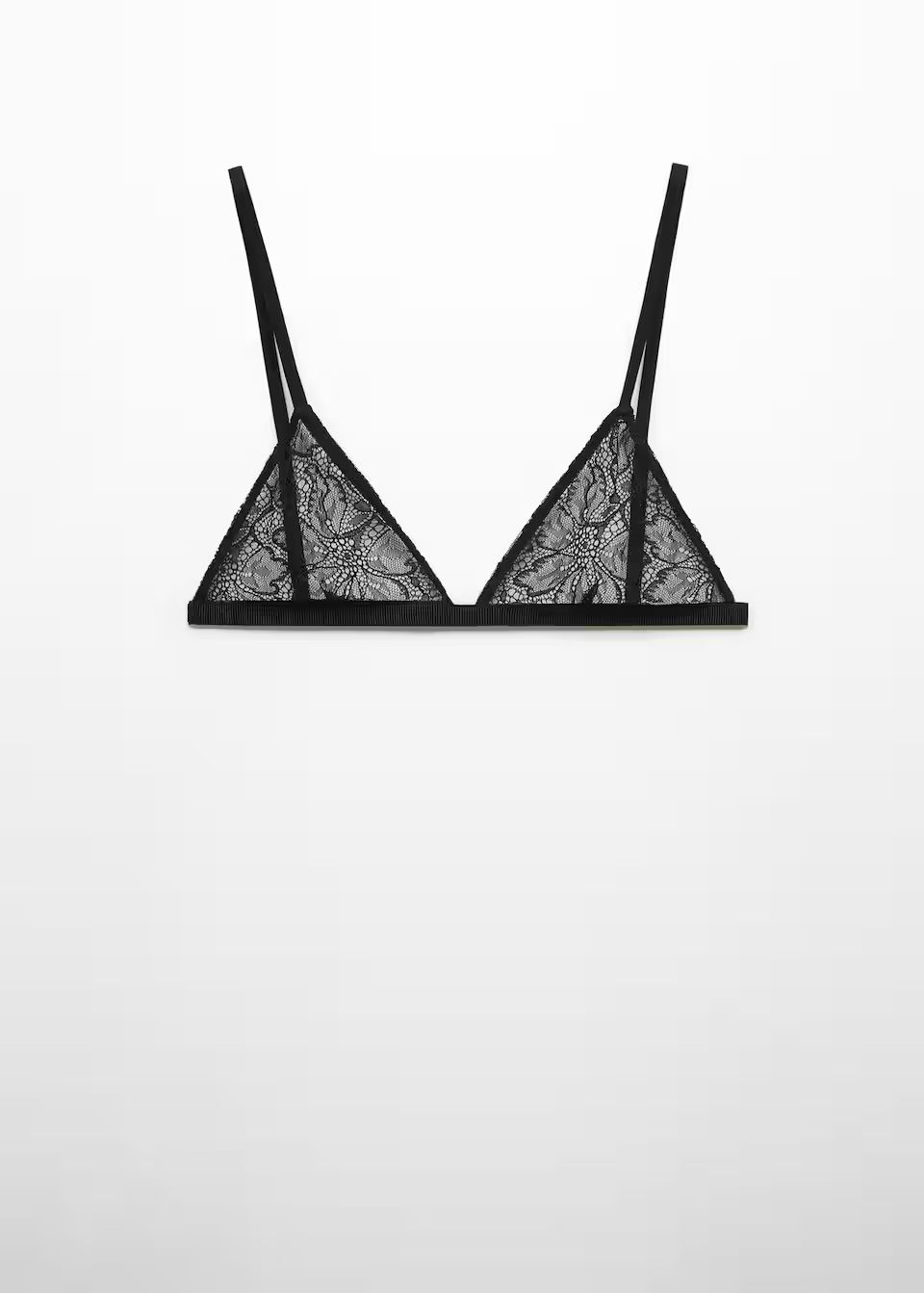 Triangle lace bra -  Women | Mango USA | MANGO (US)