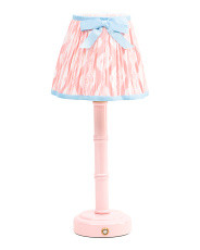 19.25in Leonora Lacquer Rechargeable Lamp With Bow Shade | Lighting | Marshalls | Marshalls