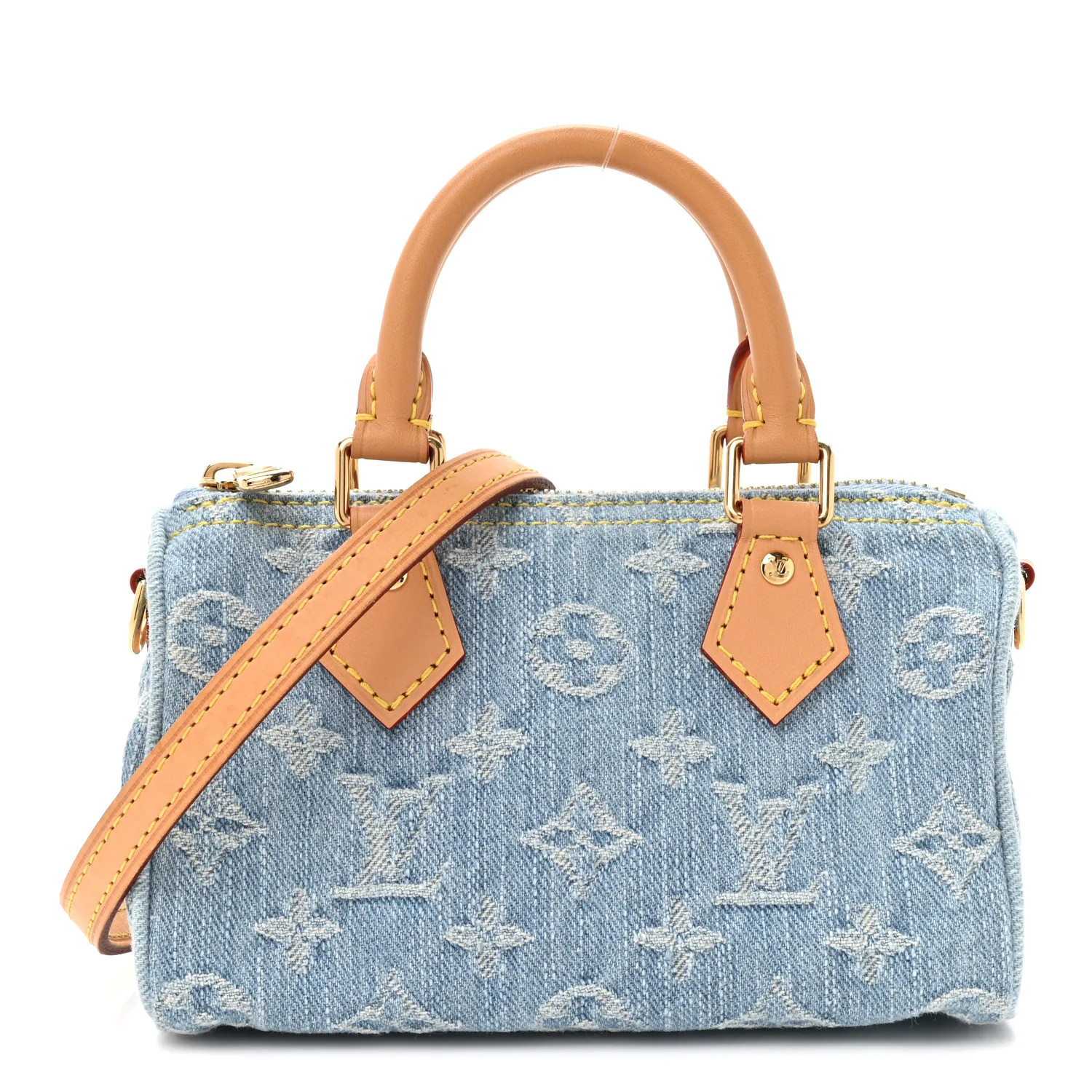 Monogram Denim Nano Speedy Sky Blue | FASHIONPHILE (US)
