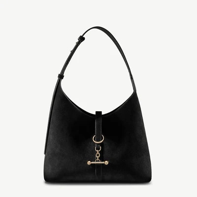Kite Hobo - Black Suede | Strathberry