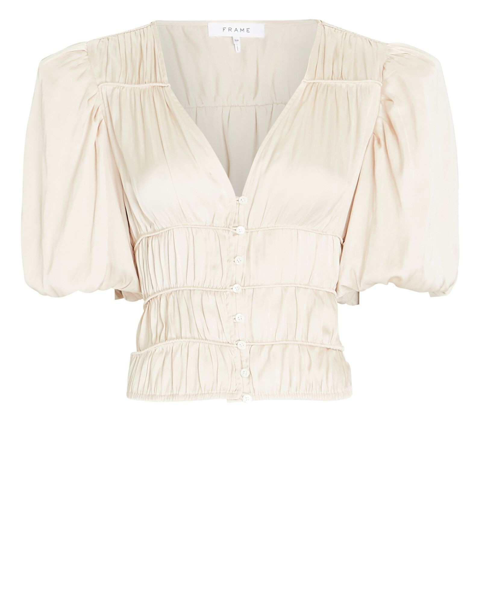 Julianne Smocked Puff Sleeve Top | INTERMIX