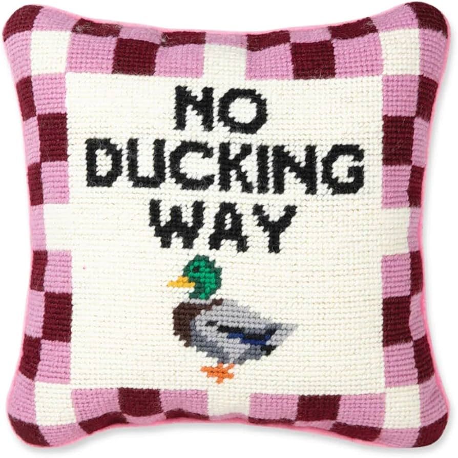 Furbish No Ducking Way Needlepoint Pillow | Amazon (US)