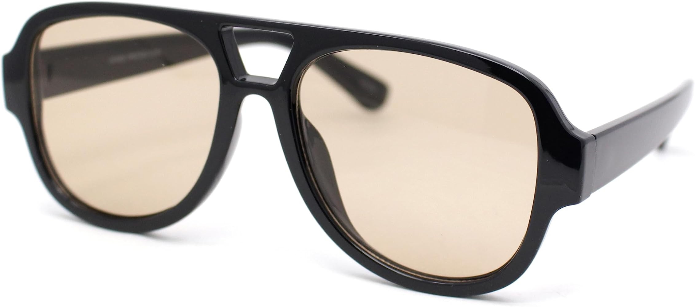 SA106 Mens Retro Thick Plastic Flat Top Racer Mafia Sunglasses | Amazon (US)