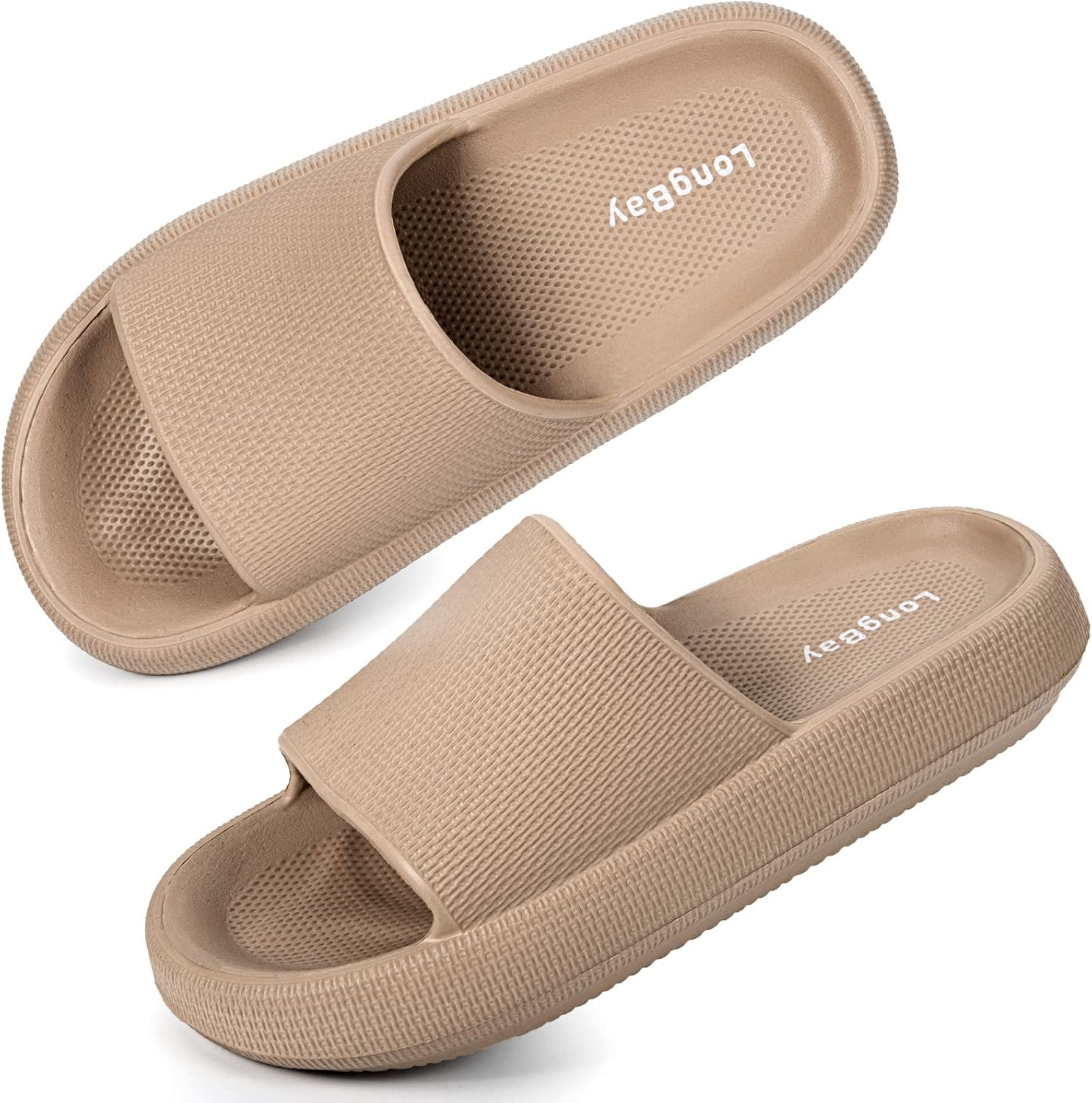 LongBay Cloud Slides for Women and Men, Comfy Pillow Slipper Shower Sandals Shoes with Arch Suppo... | Amazon (US)