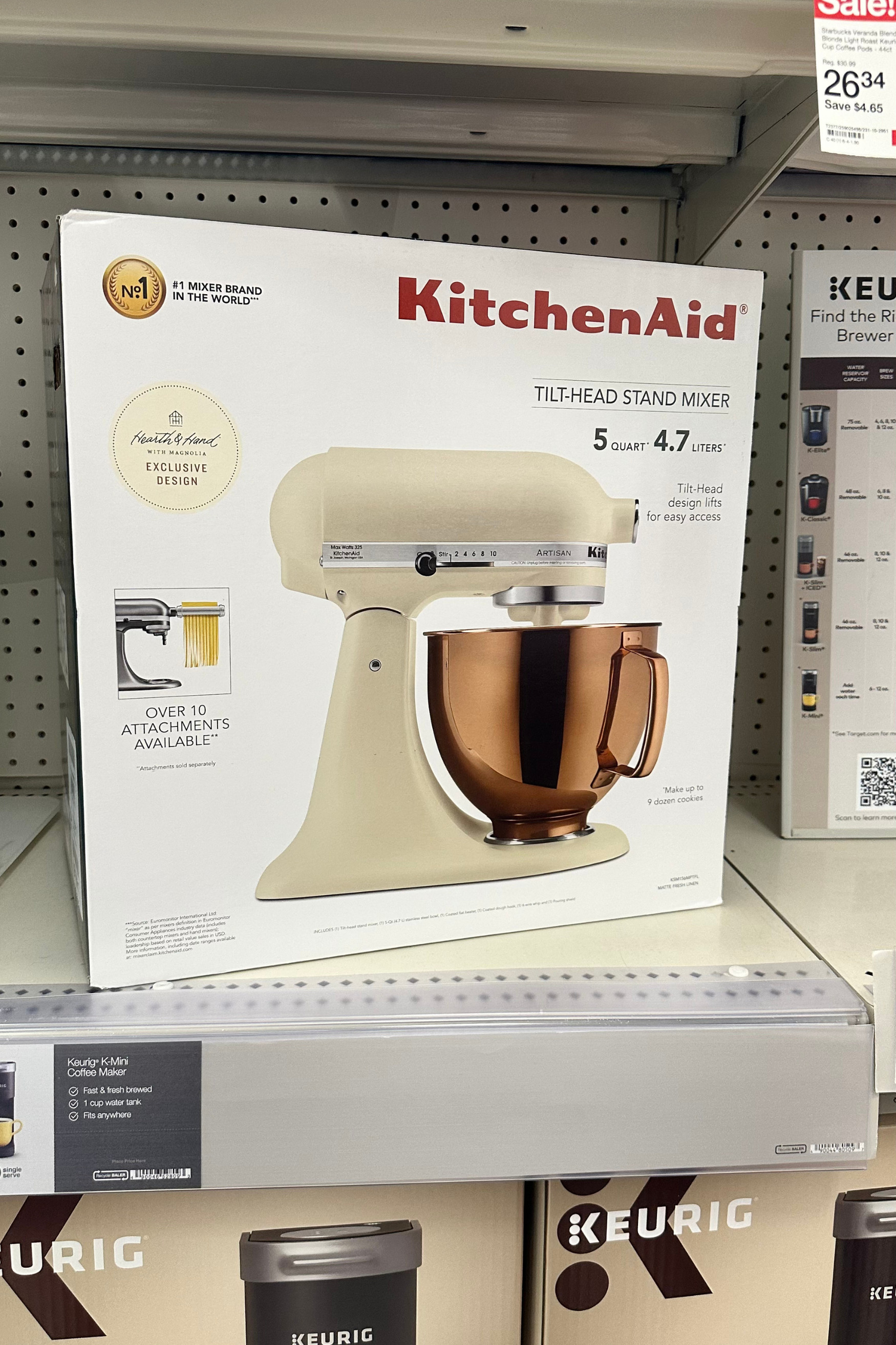 KitchenAid Artisan Stand Mixer | Fresh Linen + Copper Bowl

Make kitchen magic with the KitchenAid Artisan 5-Qt 10-Speed Stand Mixer in Fresh Linen from the Hearth & Hand with Magnolia collection. Featuring a tilt-head design, durable 5-quart stainless steel bowl (w/ copper finish), 10 versatile speeds, and room for large batches—think 9 dozen cookies or 4 loaves of bread. Stylish, powerful, and built to bake beautifully. 

KitchenAid stand mixer, Fresh Linen KitchenAid, copper bowl mixer, Hearth & Hand with Magnolia, 10-speed stand mixer, 5-quart mixer, tilt-head stand mixer, high performance kitchen appliance, baking essentials, countertop statement mixer, luxury kitchen gift, artisan series mixer, durable mixing bowl, stylish home appliance. 

 #LTKHome
