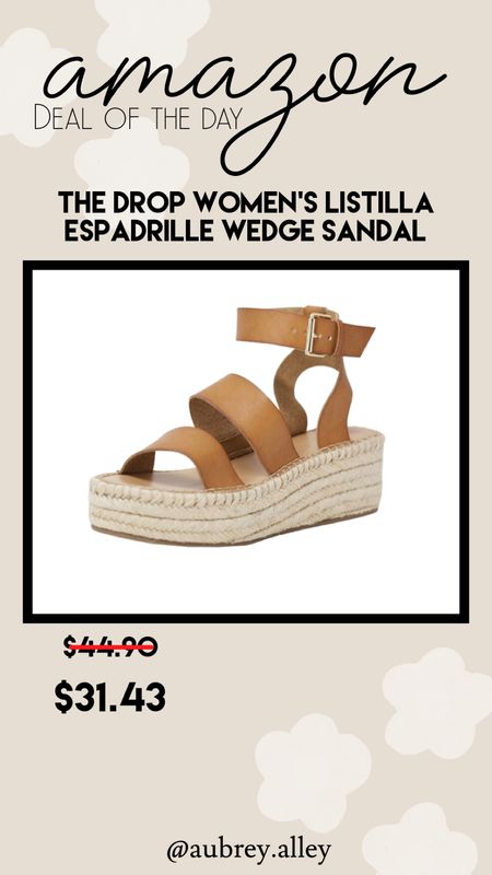 Amazon deal of the day! The Drop wedge sandals

#LTKunder50 #LTKsalealert #LTKshoecrush