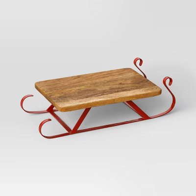 Wood Sleigh Figural Serving Board - Threshold™ | Target