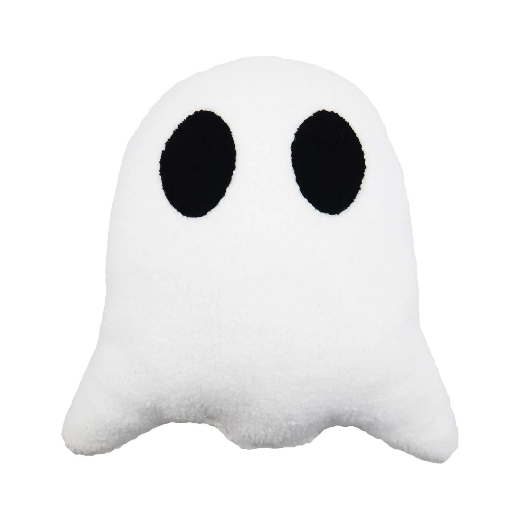 Halloween Black & White Ghost Decorative Pillow, 13.5 in, by Way To Celebrate - Walmart.com | Walmart (US)