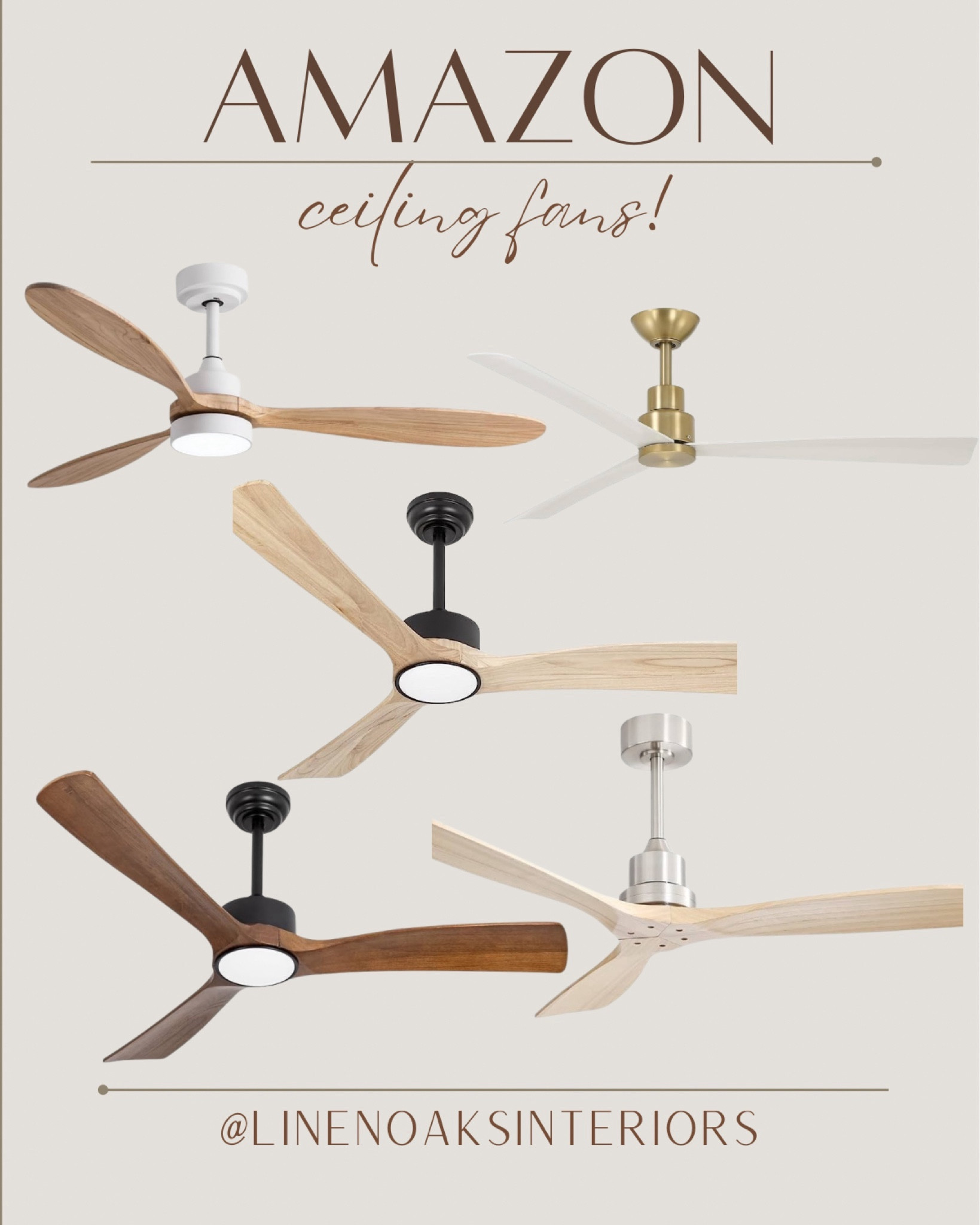 Amazon Modern Ceiling Fans



Natural wood and metal ceiling fan
Industrial modern ceiling fan
Minimal modern ceiling fan
Brass ceiling fann

#LTKhome #LTKfamily #LTKstyletip