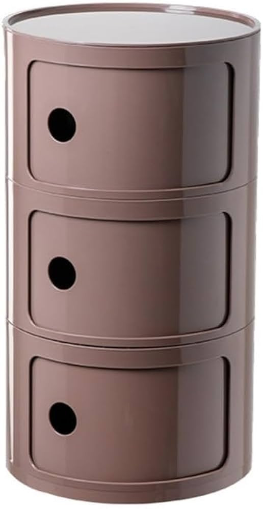 2/3/4 Tier Round Nightstand with Storage, Modern Style Side Table, Small Cupboard Cabinet with Dr... | Amazon (US)