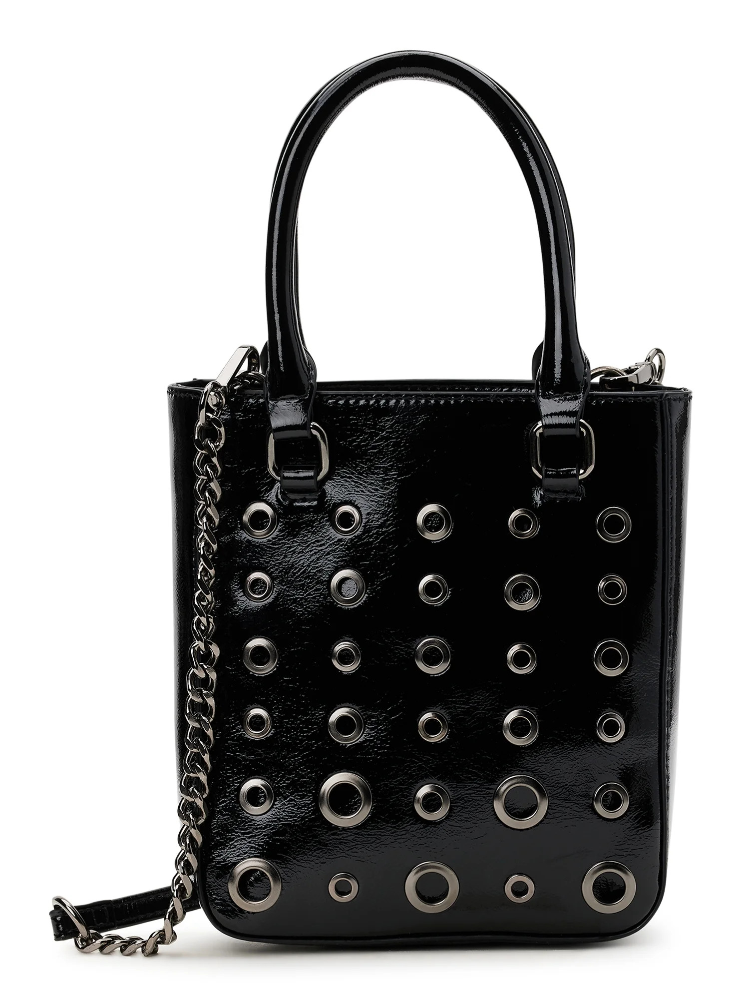 No Boundaries Women's Contemporary Tote Crossbody Handbag, Black | Walmart (US)