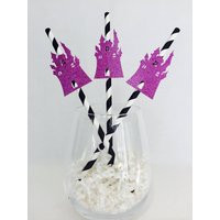 Haunted House Halloween Straws Glitter Party Decorations | Set Of 12 | Etsy (US)