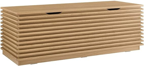 Modway Render 47" Wood Grain Storage Bench in Oak | Amazon (US)