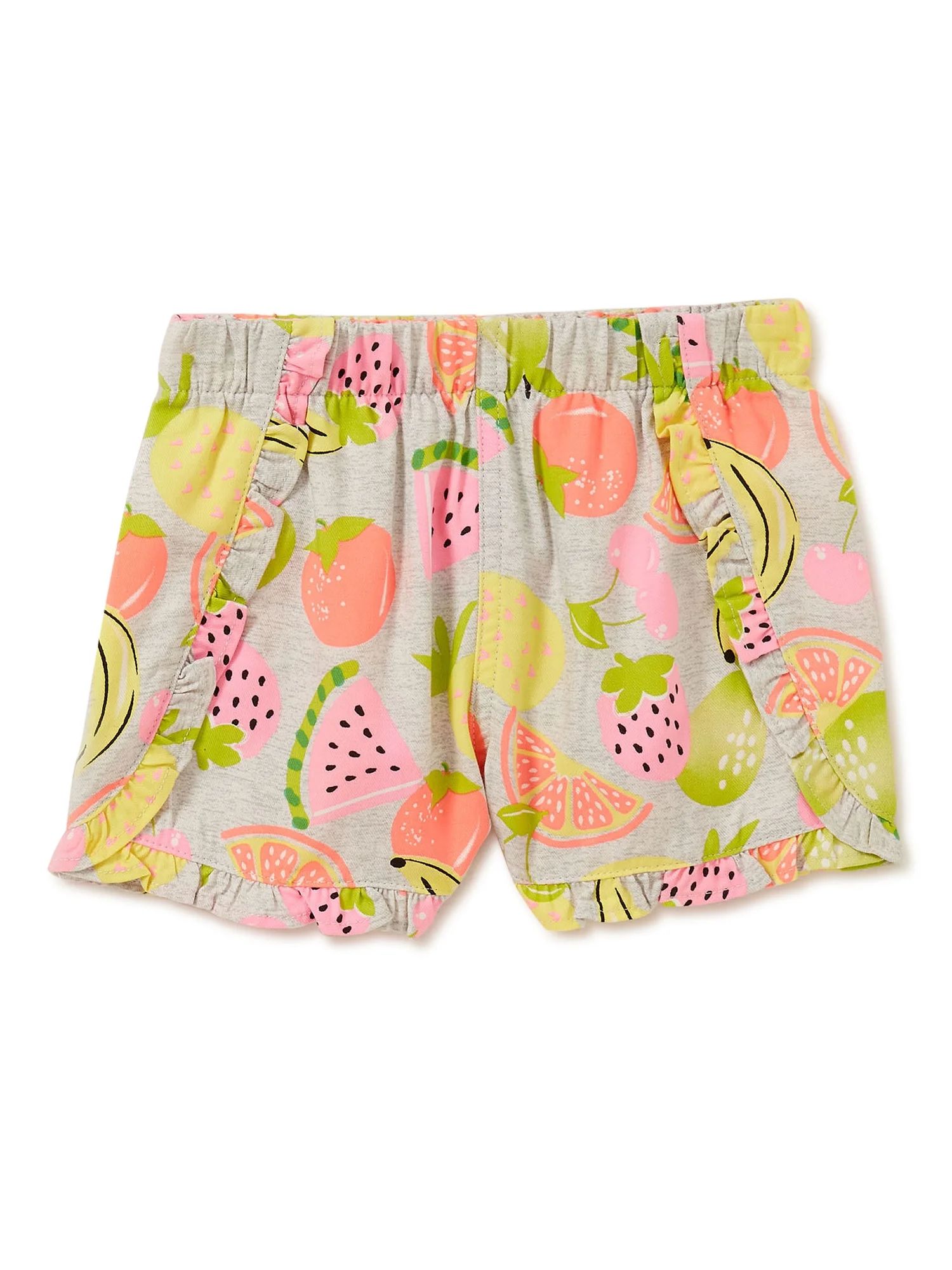 Garanimals - Garanimals Baby Girls & Toddler Girls Fruit Print Ruffle Shorts, Sizes 12M-5T - Walm... | Walmart (US)
